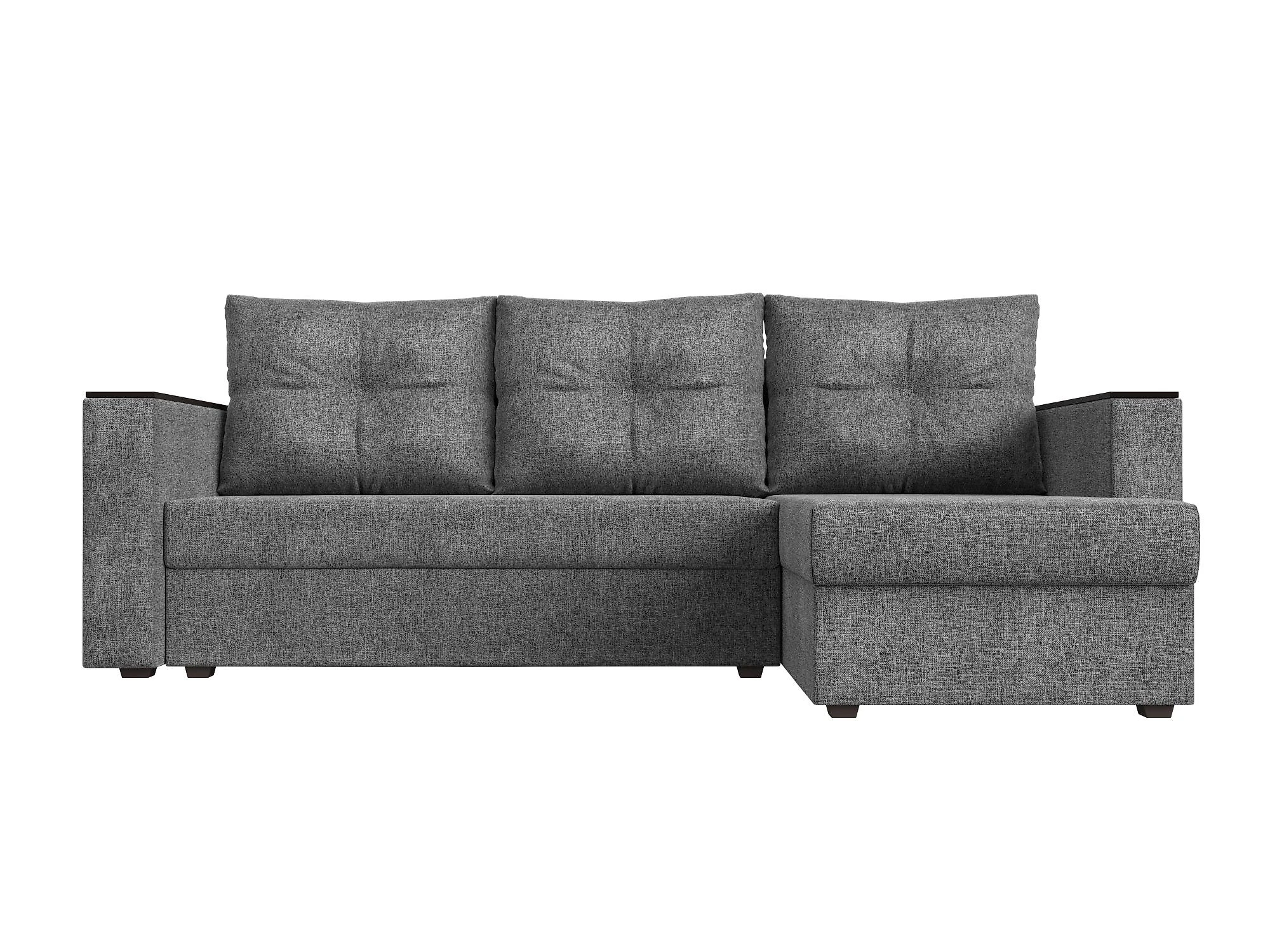 Серый угловой диван Атланта Лайт Кантри без стола Дизайн 3