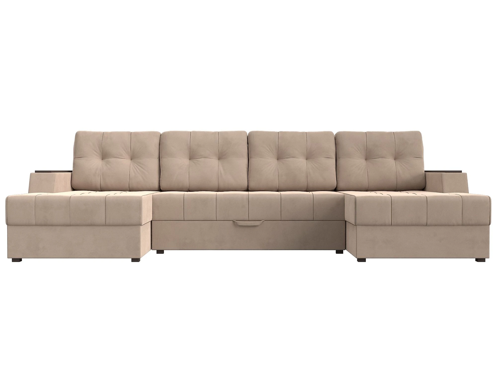 Угловой диван с канапе Эмир-П Плюш Дизайн 1