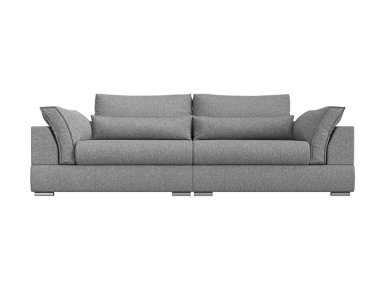 Прямой диван серого цвета Пекин Кантри Дизайн 5