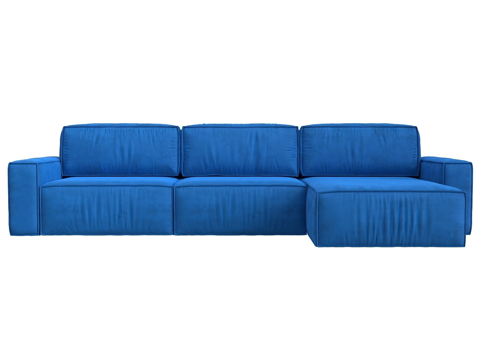 Угловой диван с независимым пружинным блоком Прага Классик лонг Плюш Дизайн 3