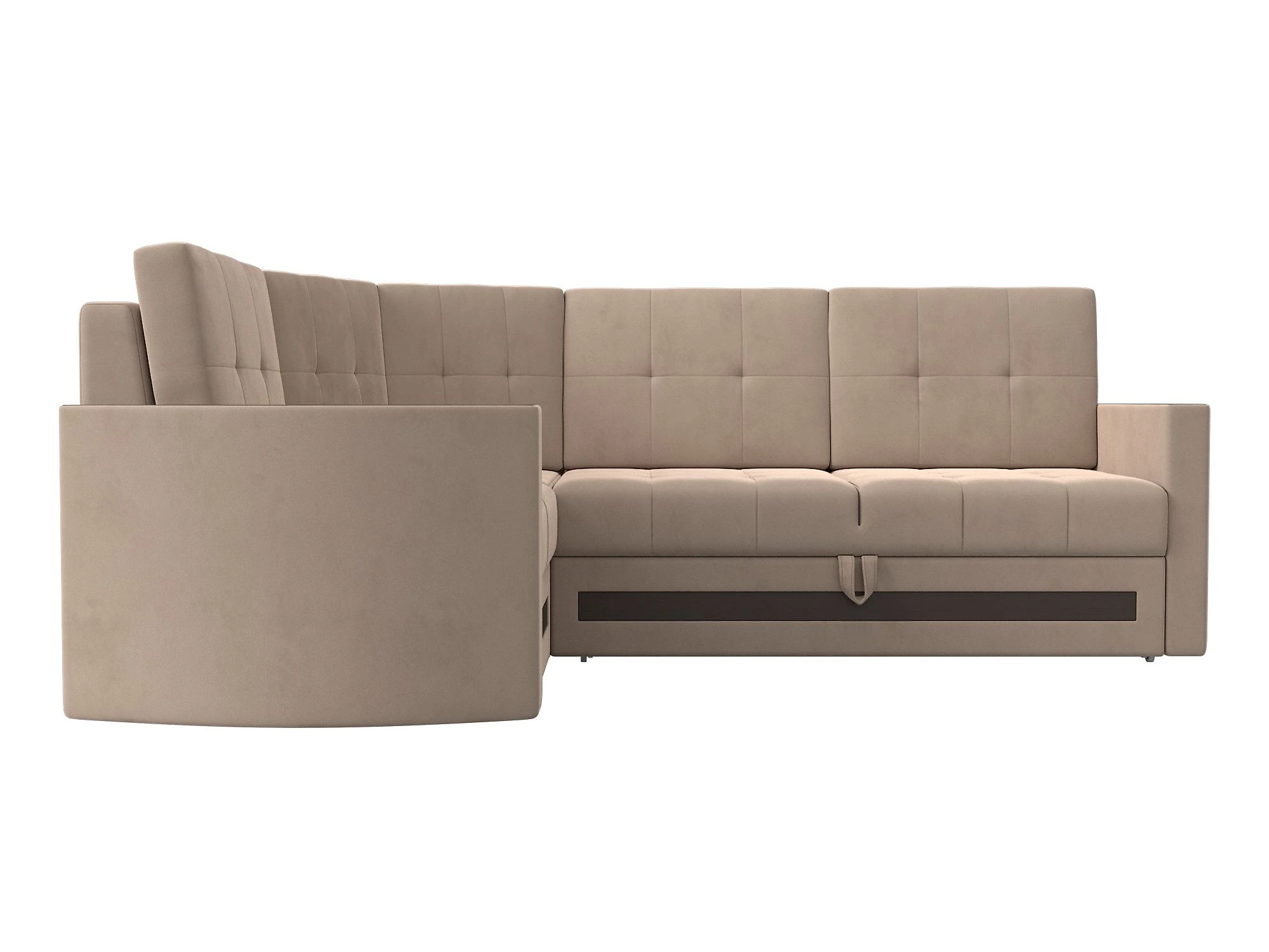 Угловой диван с правым углом Белла Плюш Дизайн 1