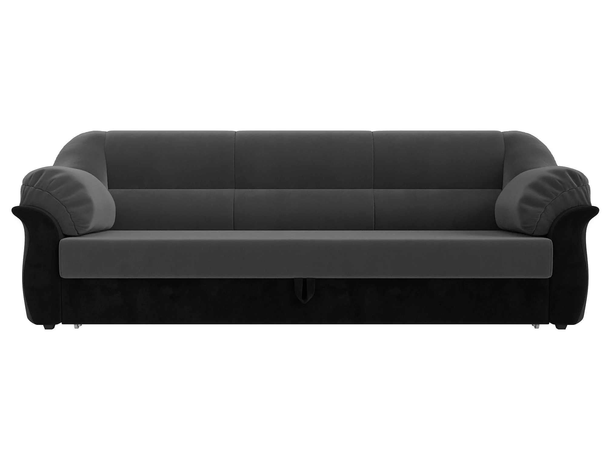 Прямой диван серого цвета Карнелла Плюш Дизайн 26